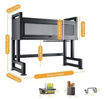 Premium Over-the-Sink Kitchen Storage Rack | Rust-Resistant Dish Drying Organizer | Space Saver